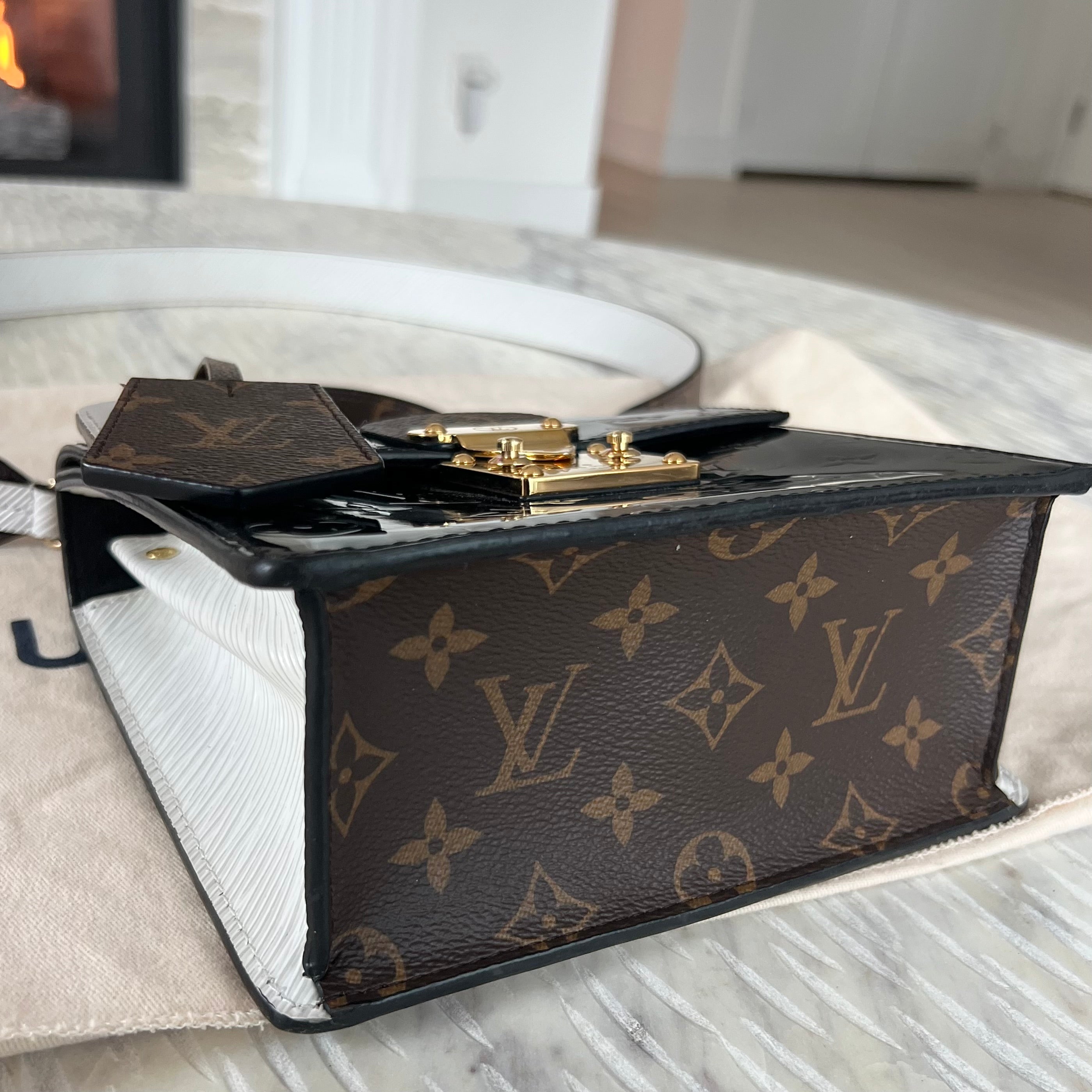 Louis Vuitton Spring Street Handbag Monogram Vernis with Monogram Canvas and Epi Leather