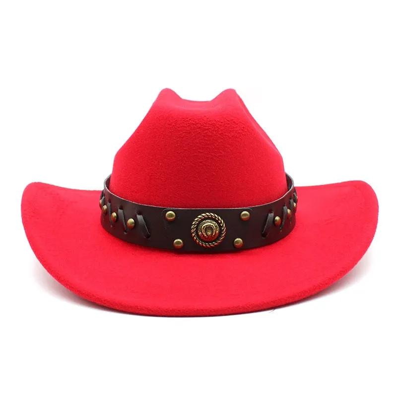 Men and Women Vintage Casual Curved Brim Western Jazz Cowboy Hat