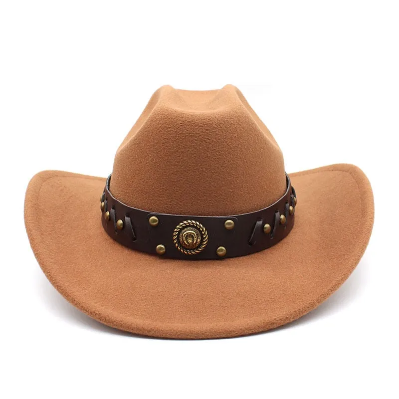 Men and Women Vintage Casual Curved Brim Western Jazz Cowboy Hat