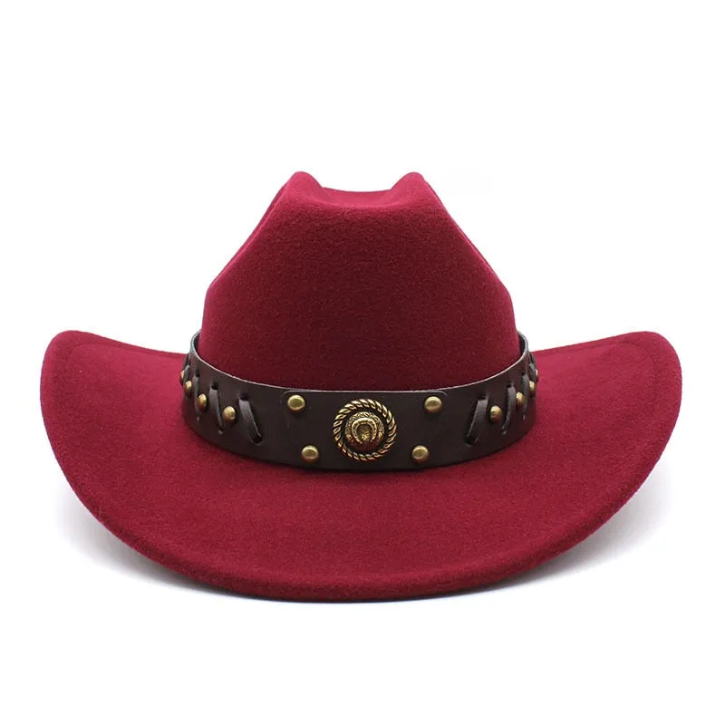 Men and Women Vintage Casual Curved Brim Western Jazz Cowboy Hat