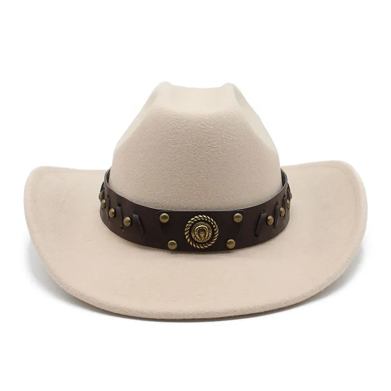 Men and Women Vintage Casual Curved Brim Western Jazz Cowboy Hat