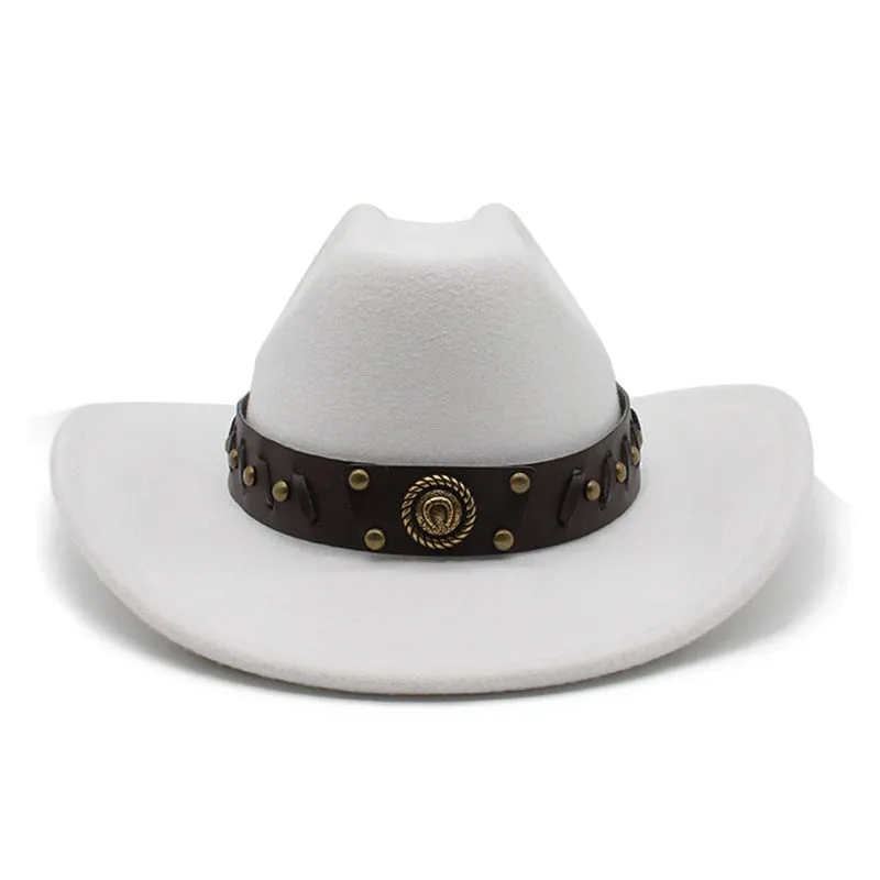 Men and Women Vintage Casual Curved Brim Western Jazz Cowboy Hat