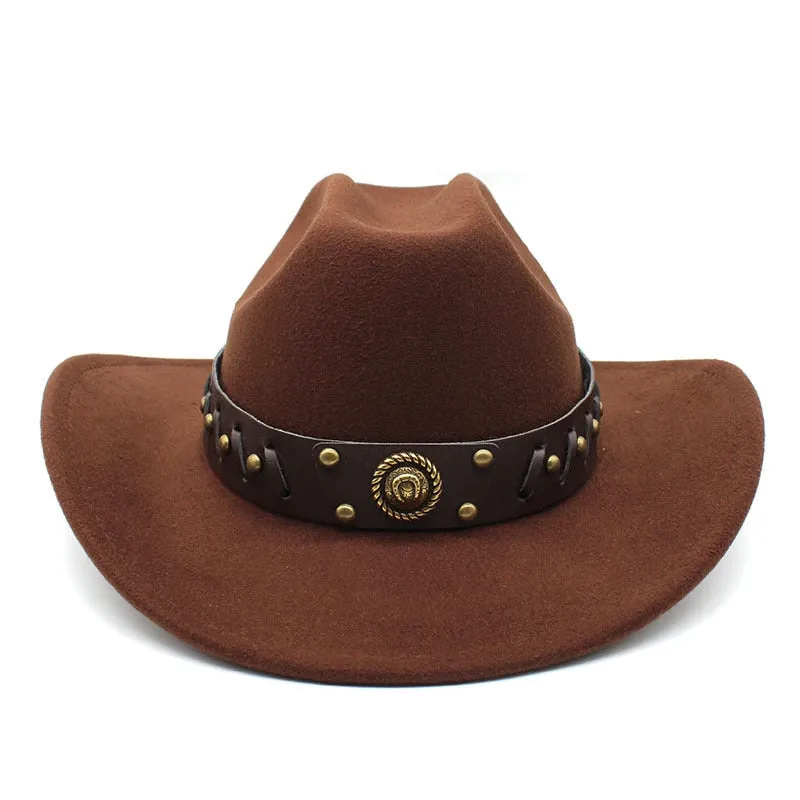 Men and Women Vintage Casual Curved Brim Western Jazz Cowboy Hat