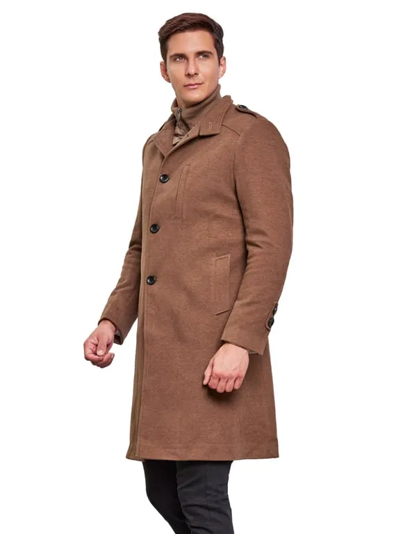 Men Coat Biscuit Color