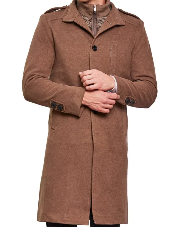 Men Coat Biscuit Color