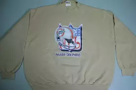 Miami Dolphins Vintage 80's 90's Tultex Made in USA Helmet NFL Logo Crewneck Sweatshirt