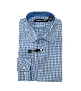 Michael Kors Boys Light Blue Check Cotton Shirt Z0362