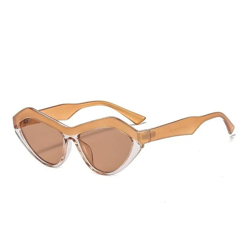 Modern Vintage Style Diamond Cat Eye Sunglasses for Women