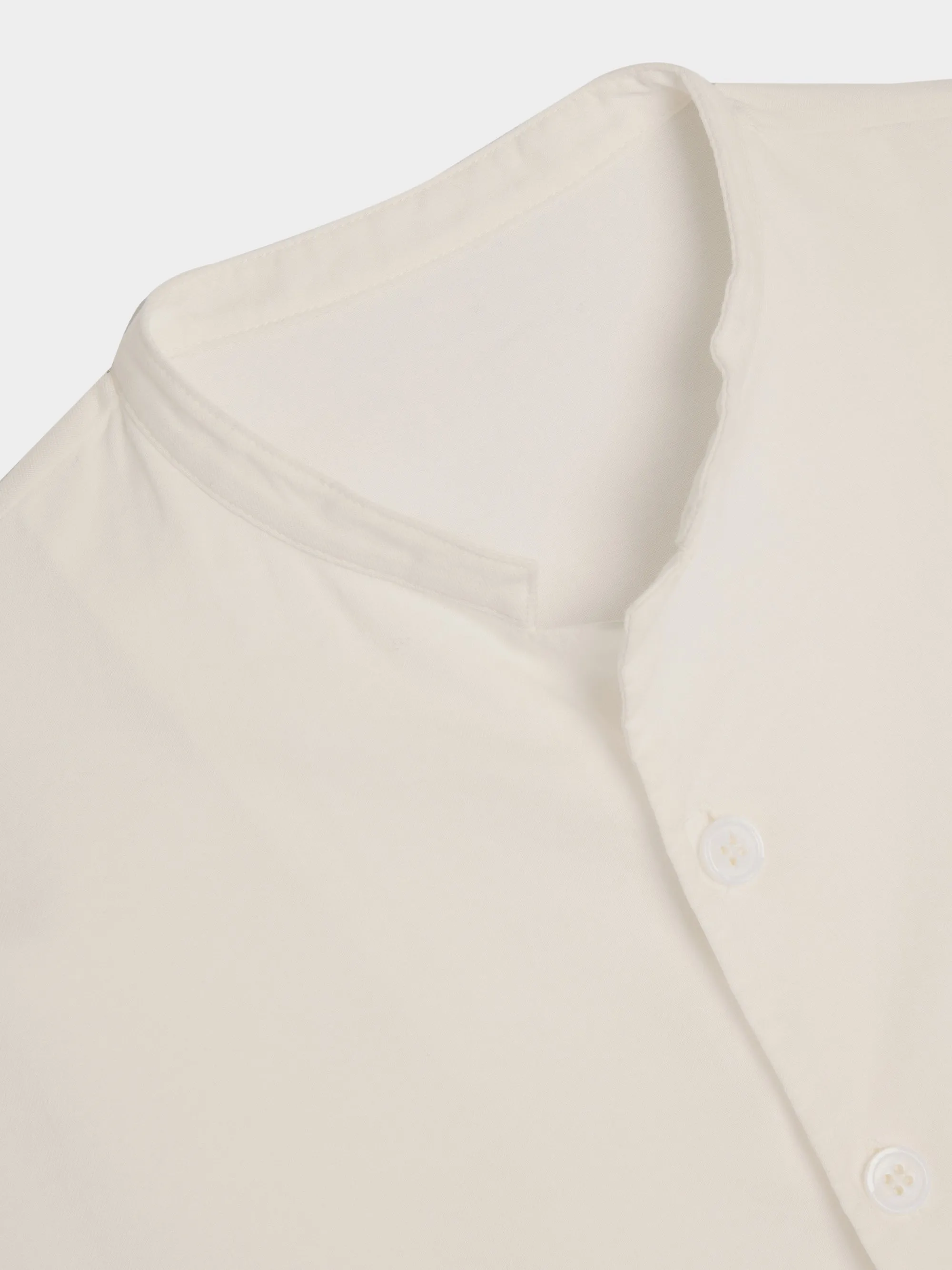 N-Half Sleeve Box Shirt, White