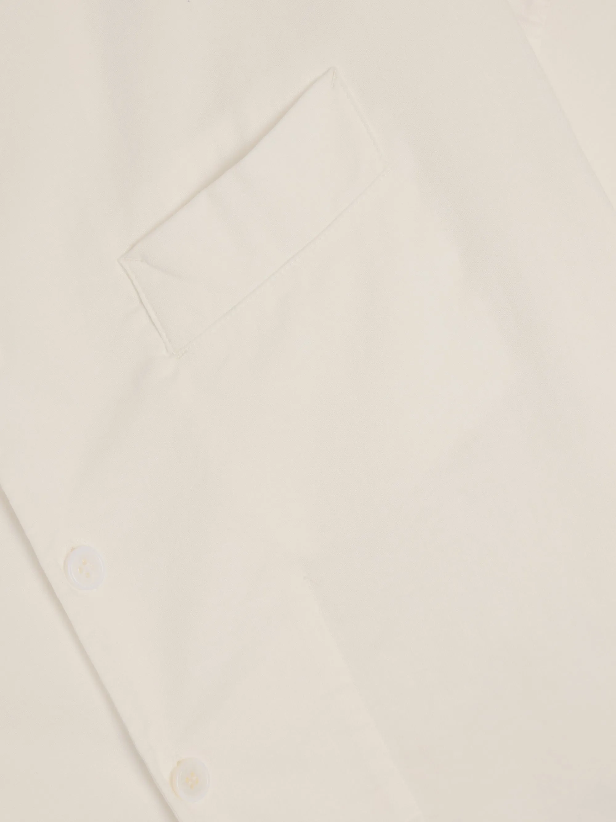 N-Half Sleeve Box Shirt, White