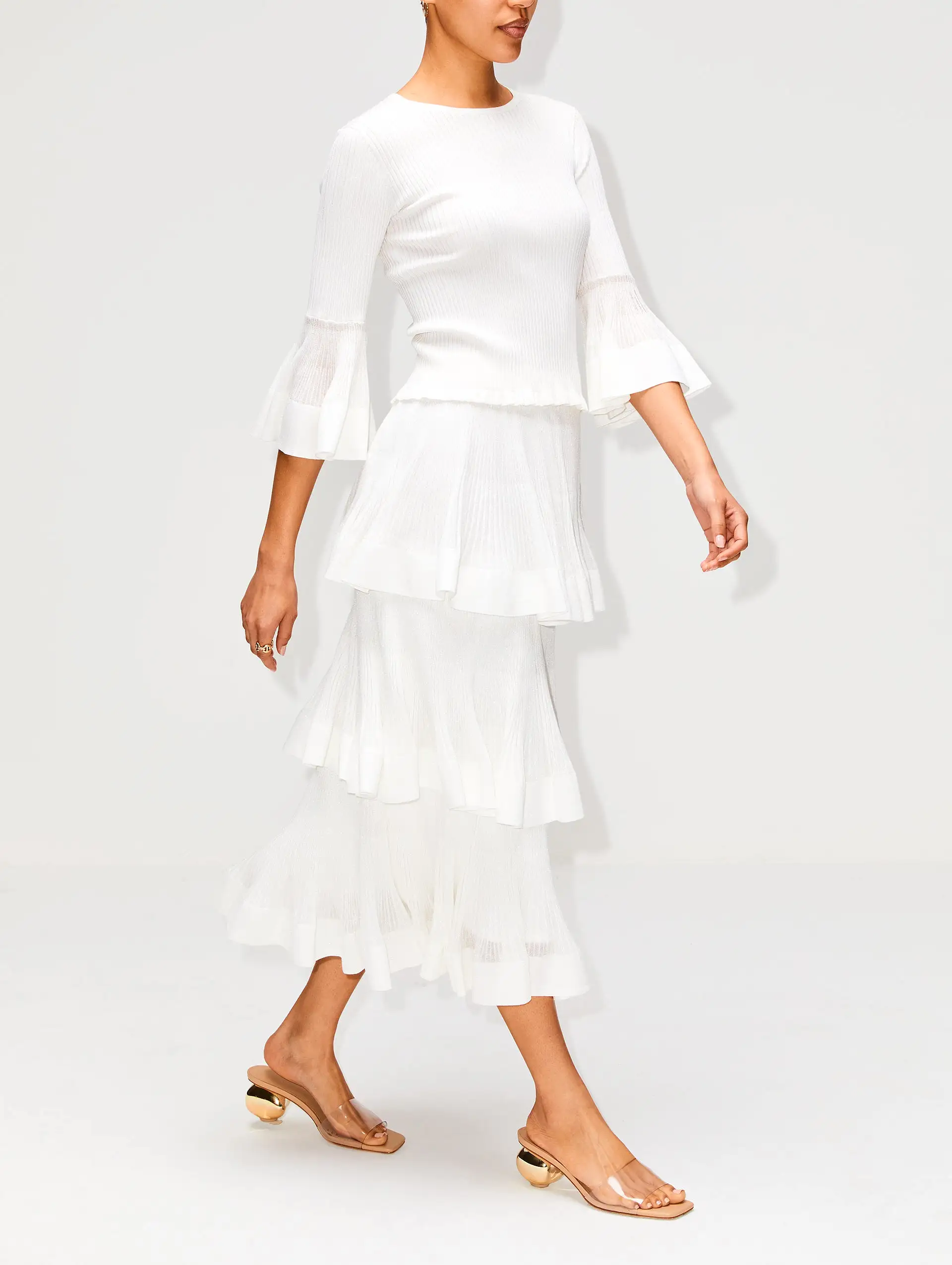 Natura Tiered Ruffle Skirt