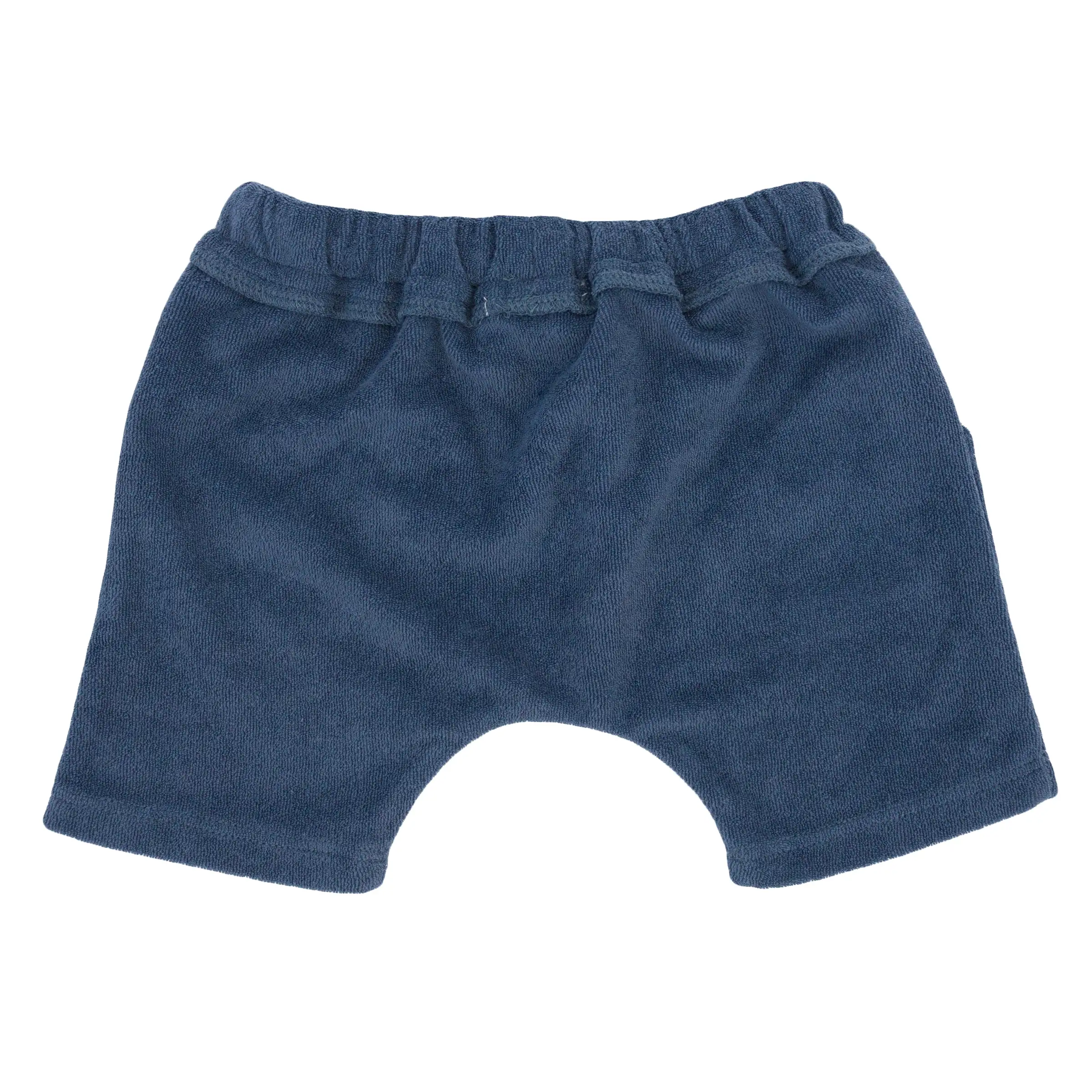 oh baby! Cotton Terry Boys Pocket Shorts - Denim