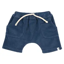 oh baby! Cotton Terry Boys Pocket Shorts - Denim