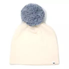 oh baby! Fog Yarn Pom Hat - Vanilla