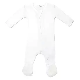 oh baby! Pointelle Zipper Footie - Cream