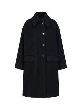 Overseas station season big chance 8 18 women s brushed wool button up collar coat black 270511