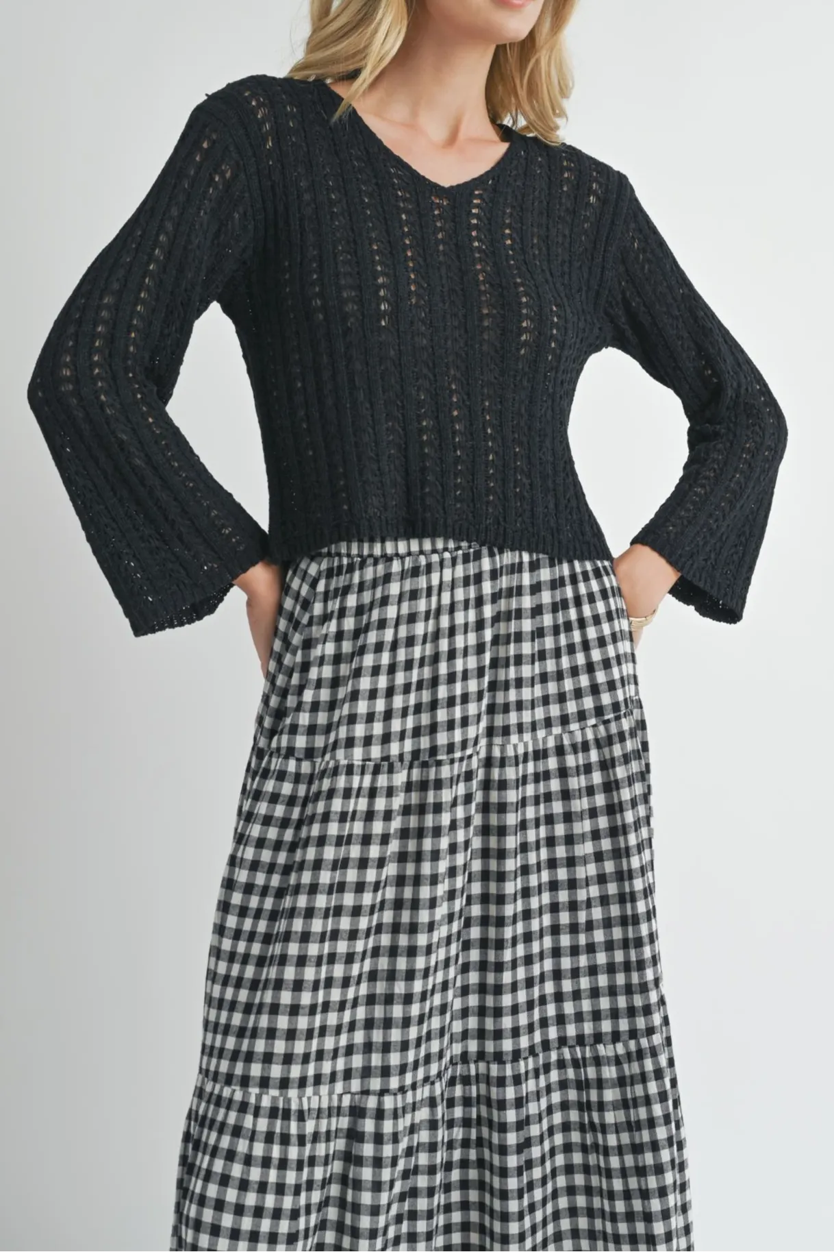 POINTELLE KNIT SWEATER