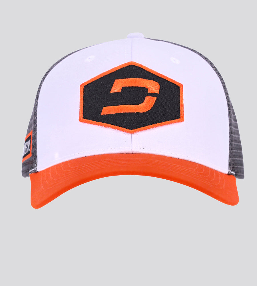 PRO TECH CAP WHITE | CHARCOAL | ORANGE