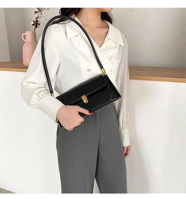 Retro Vintage Simple Knot Underarm Bag Medieval Handbag Female Small Subaxillary Bags Casual Business Mini Fashion Totes - S4535