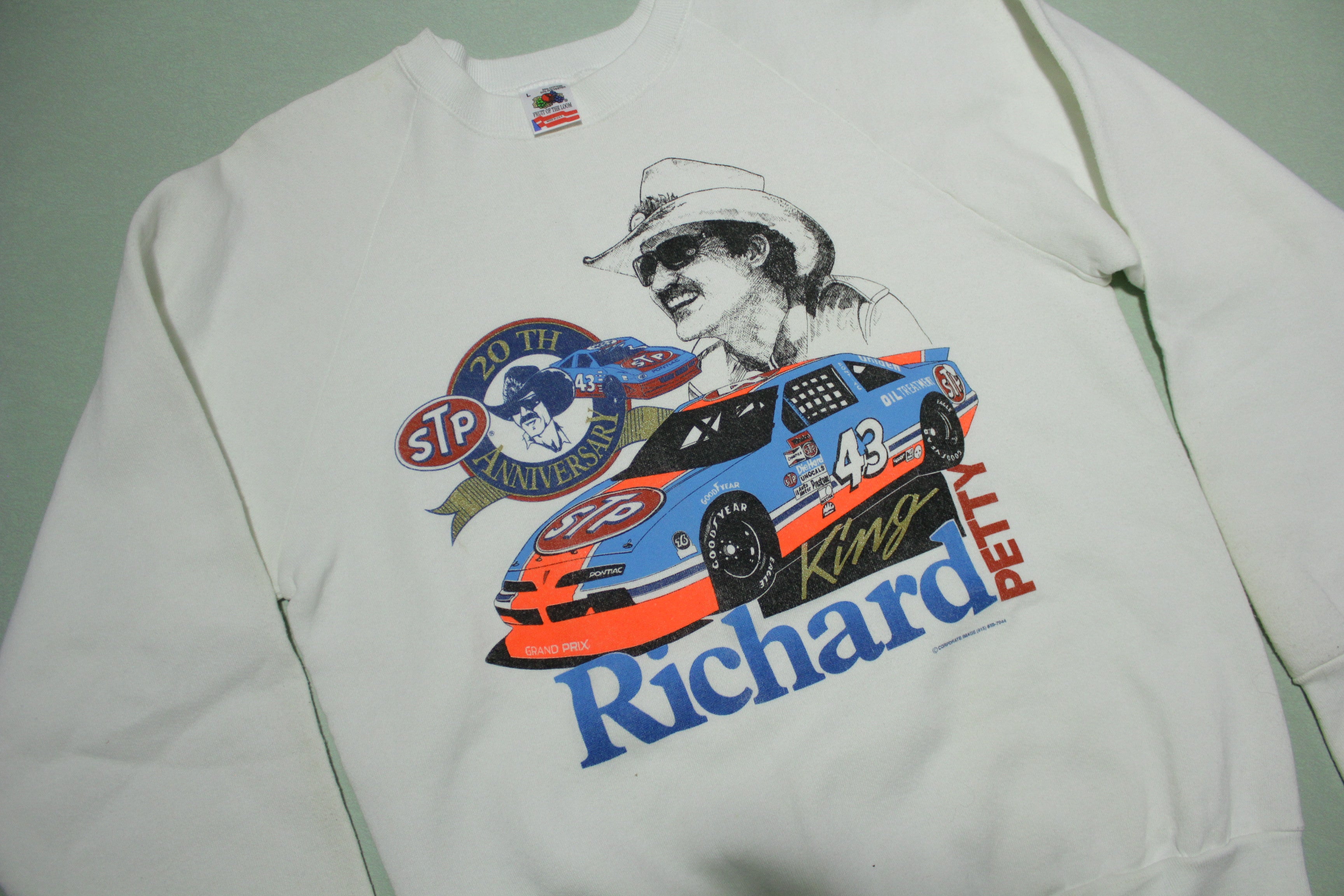 Richard Petty King 43 STP 20th Anniversary 1991 Vintage 90's Nascar Racing Sweatshirt