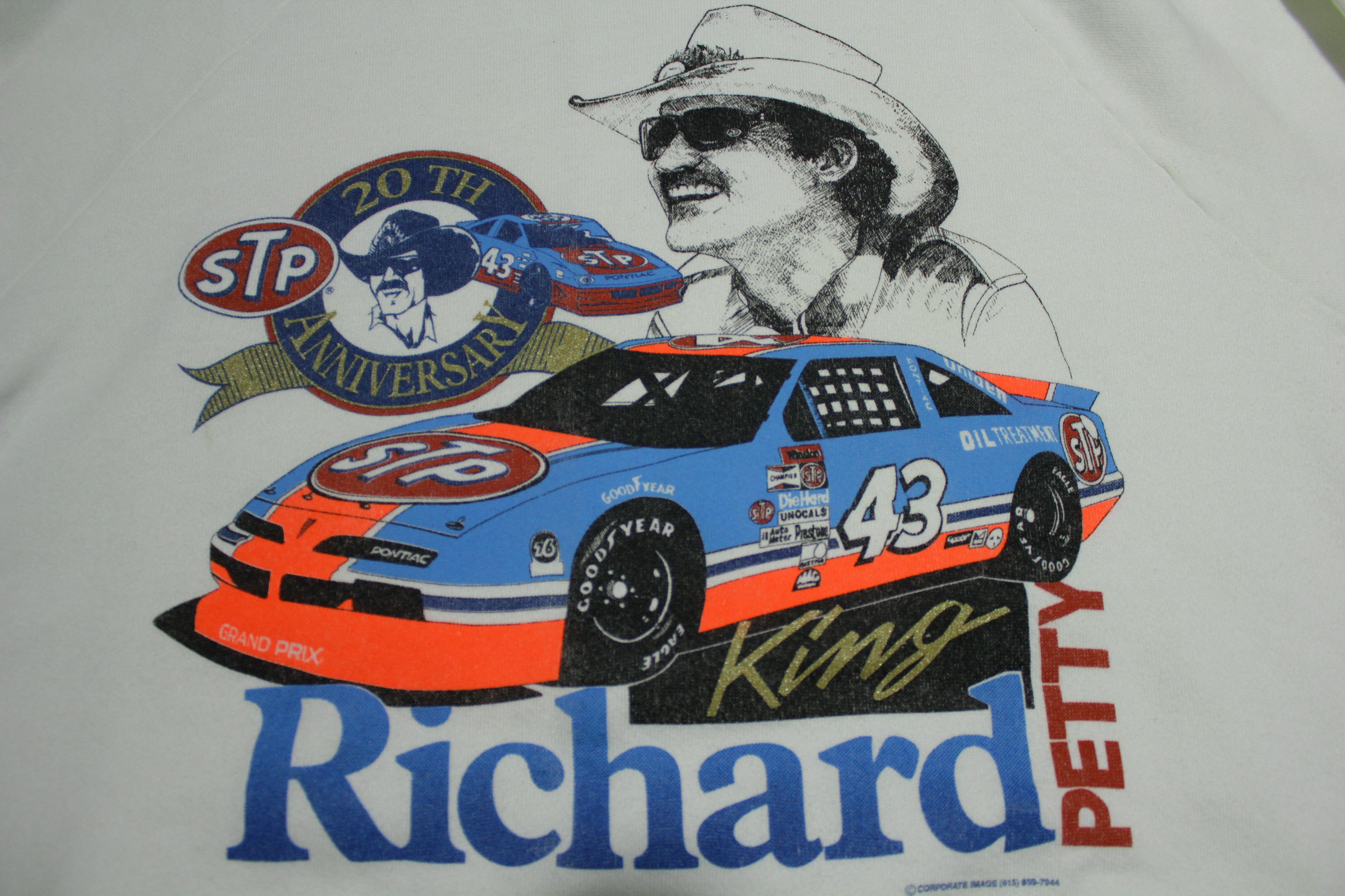 Richard Petty King 43 STP 20th Anniversary 1991 Vintage 90's Nascar Racing Sweatshirt