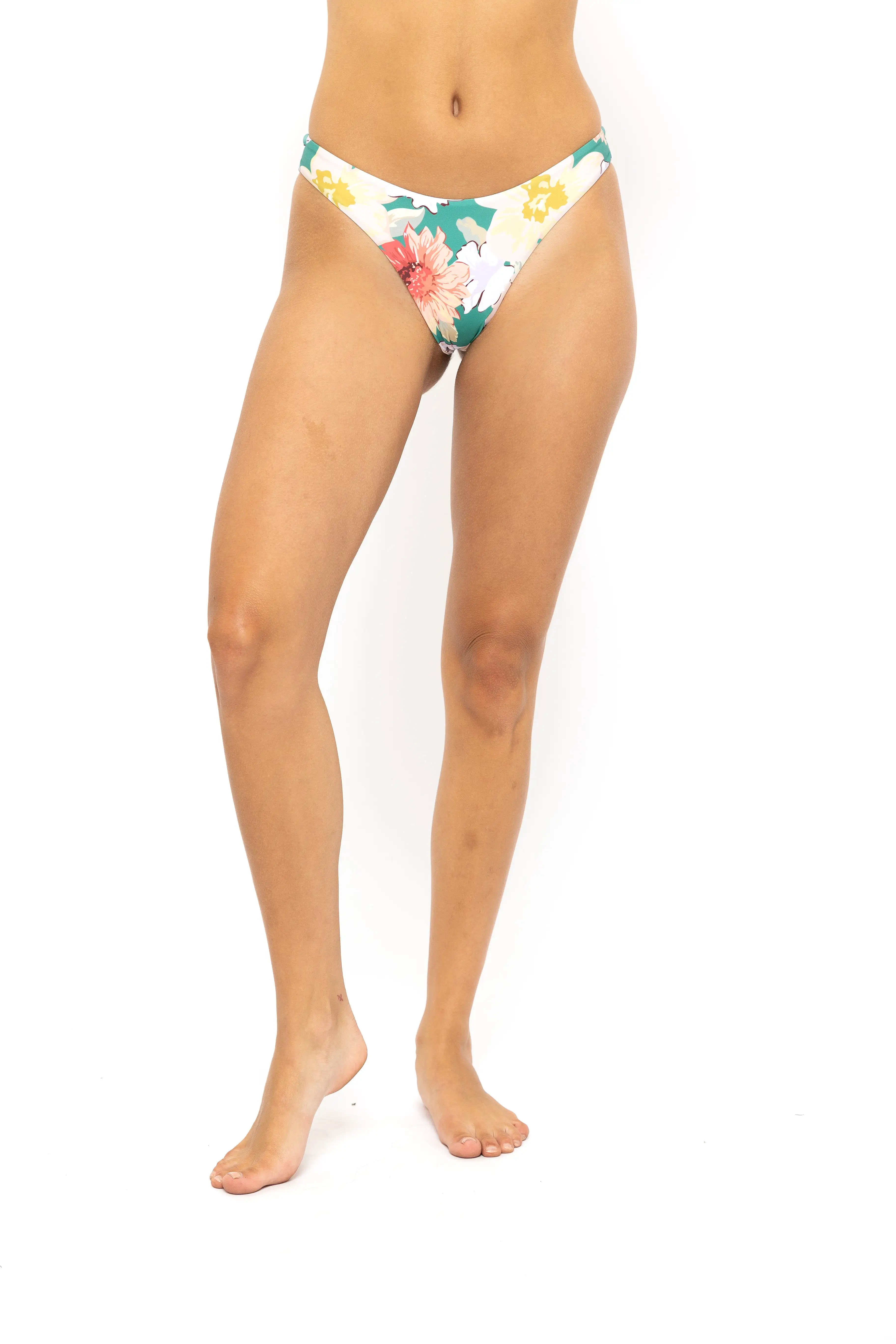 Rusty USA Debbie Cheeky Bikini Pant Sea Foam Floral SEA FOAM FLORAL