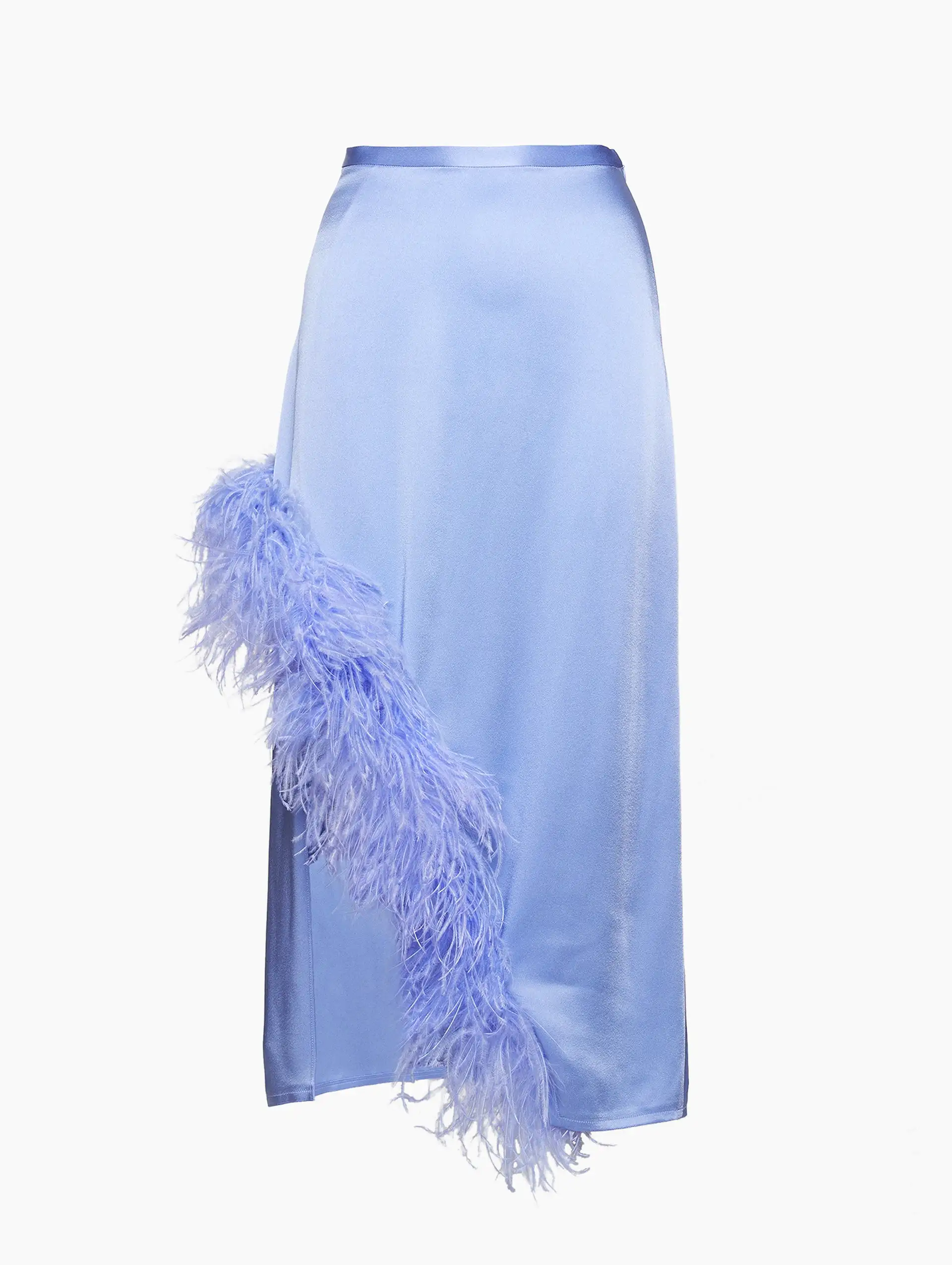 Satin Asymmetrical Maxi Skirt