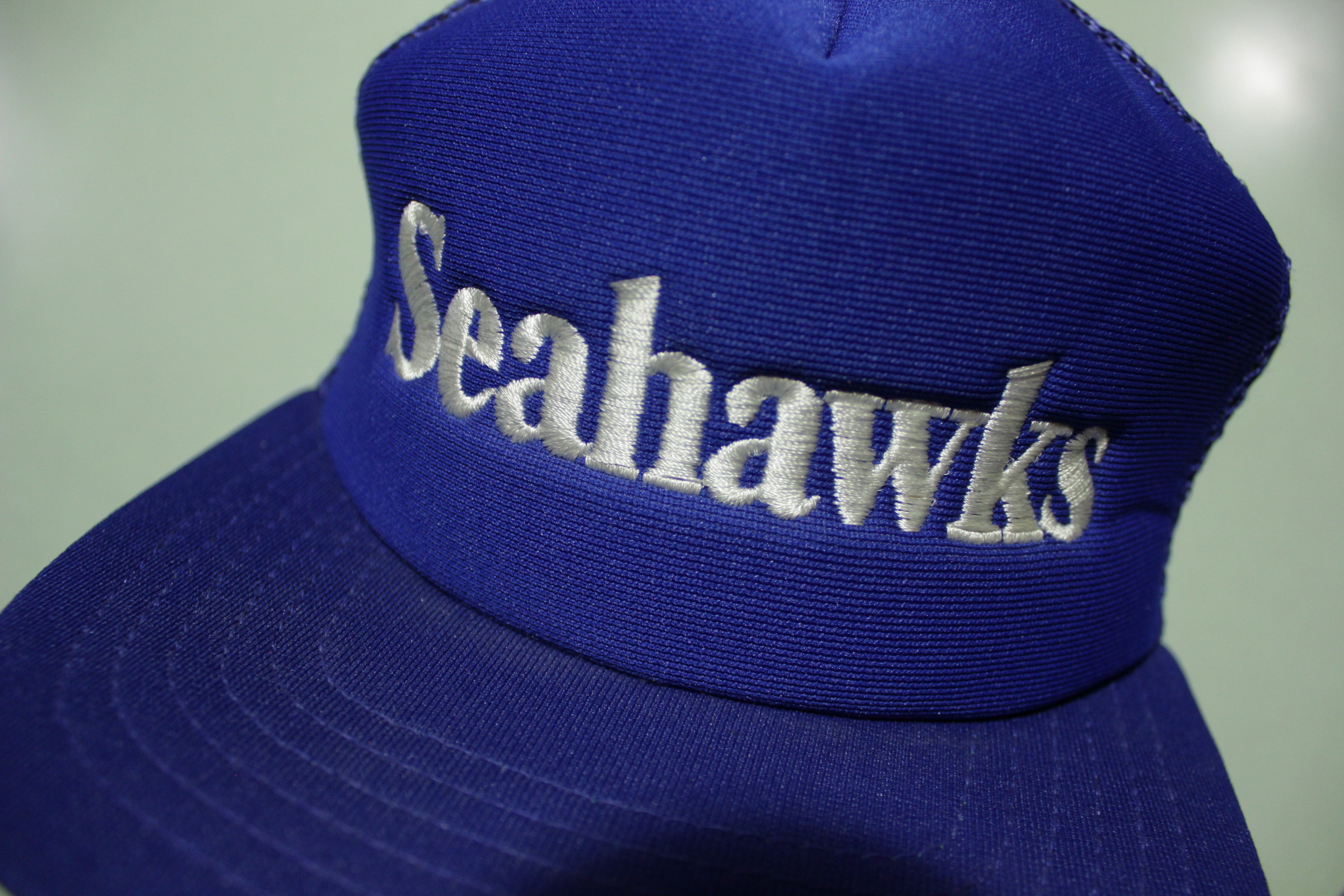 Seattle Seahawks Vintage 80's New Era Made in USA Trucker Snapback Adjustable Hat