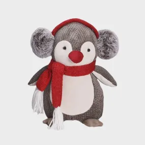 Sitting Animal w Earmuffs - Penguin