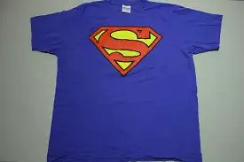 Superman DC Comics Big Emblem Chest Logo Vintage 90's Gildan Promo T-Shirt