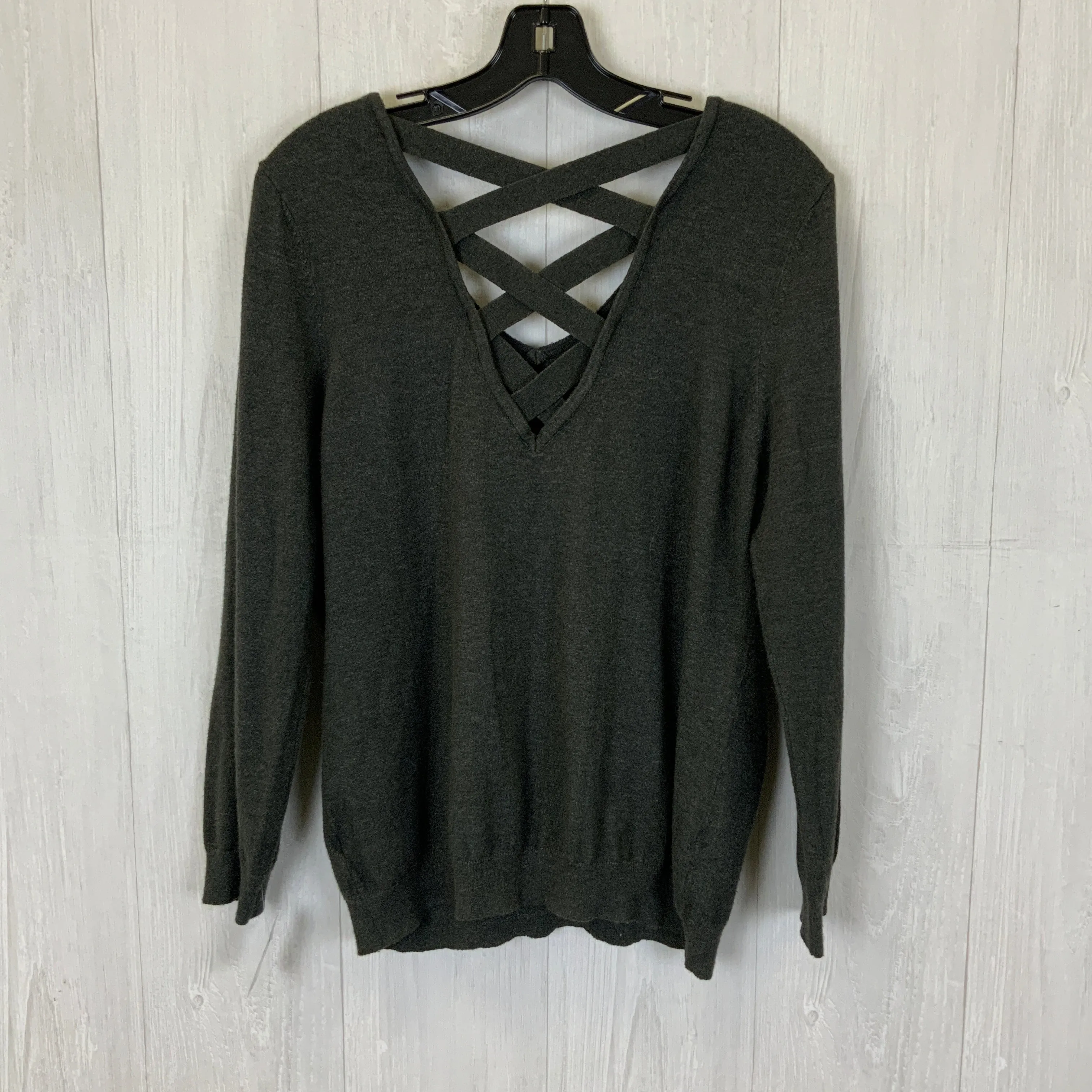 Sweater By Clothes Mentor In Charcoal, Size: Xl