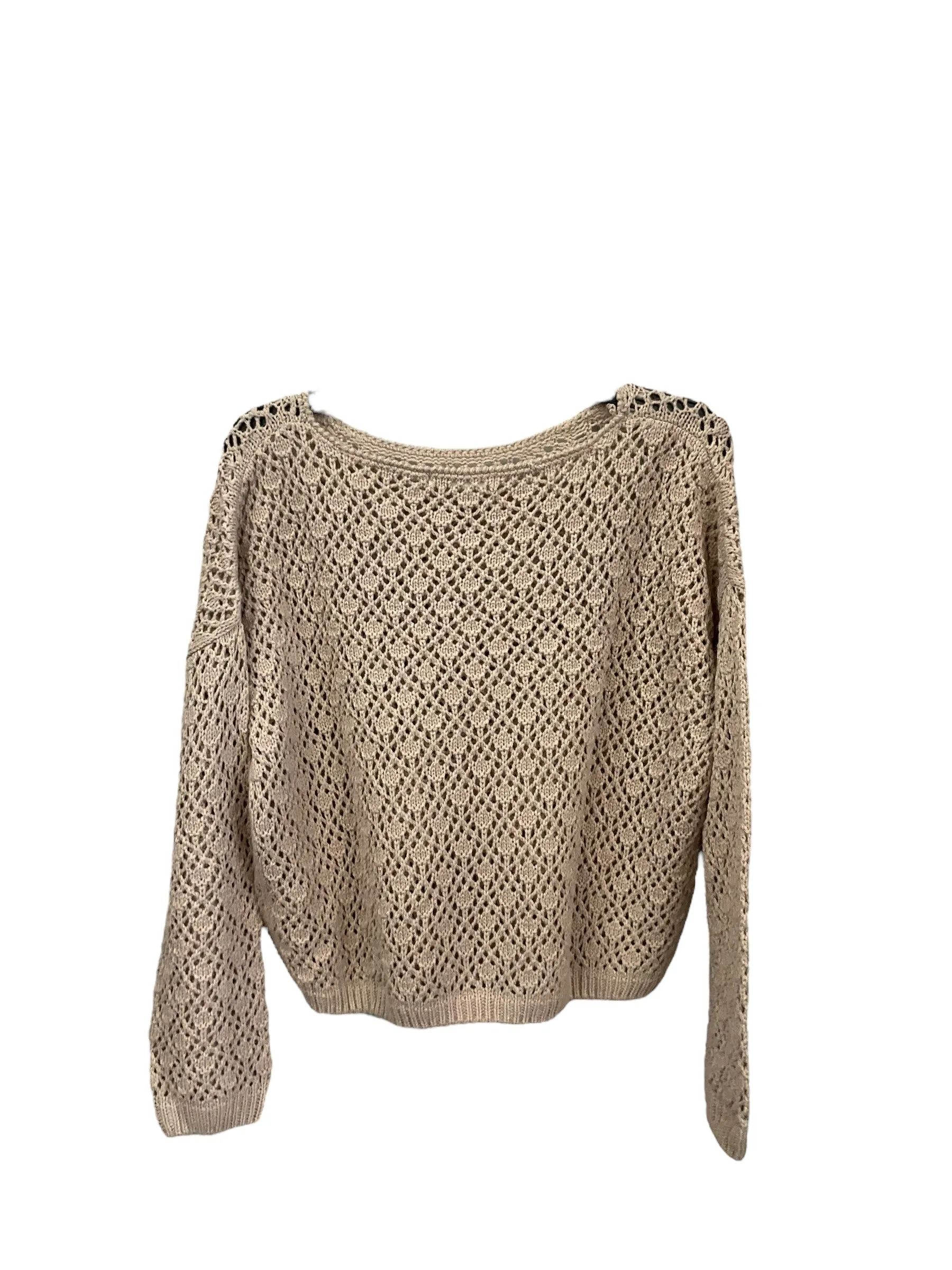 Sweater By Clothes Mentor In Tan, Size: L