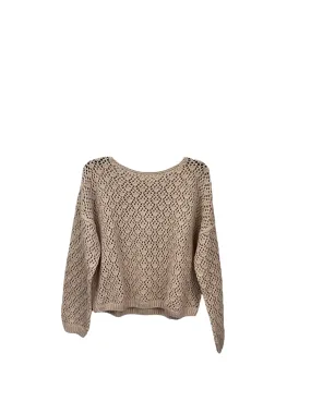 Sweater By Clothes Mentor In Tan, Size: L