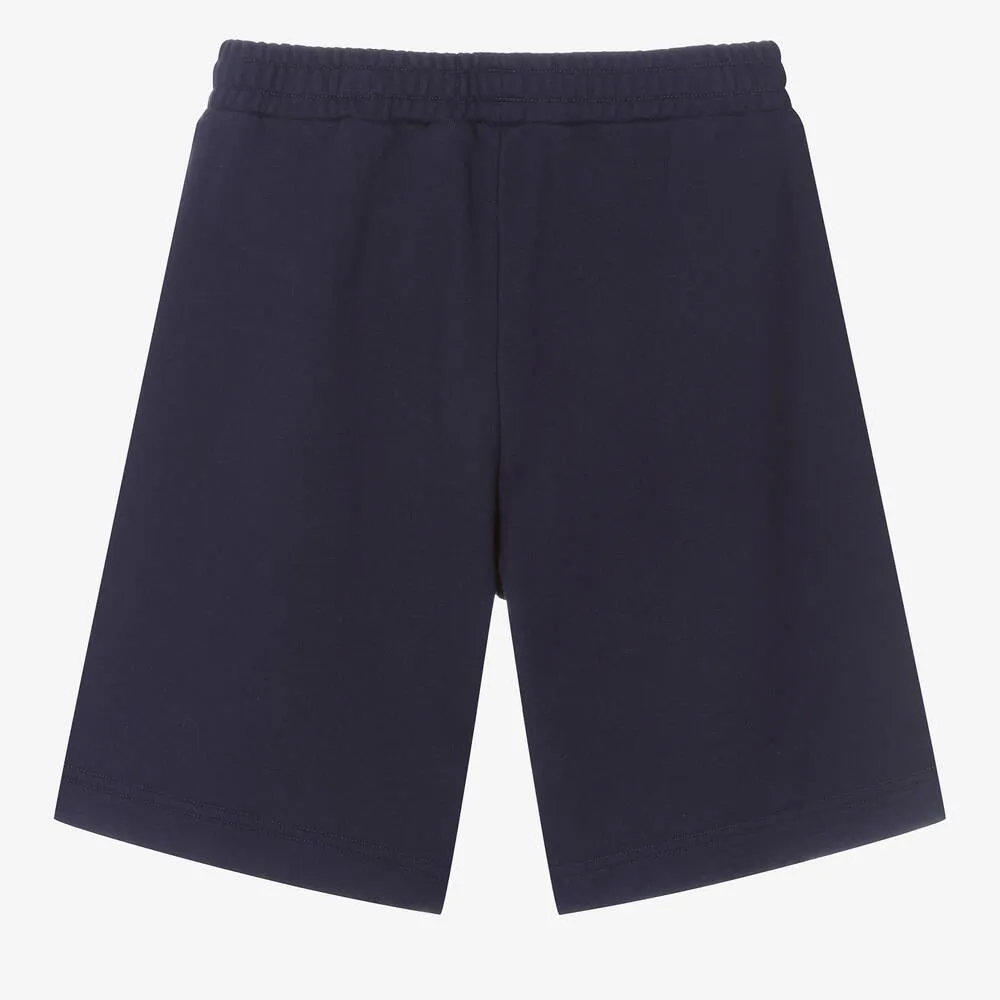 Teen Boys Navy Blue Cotton Shorts