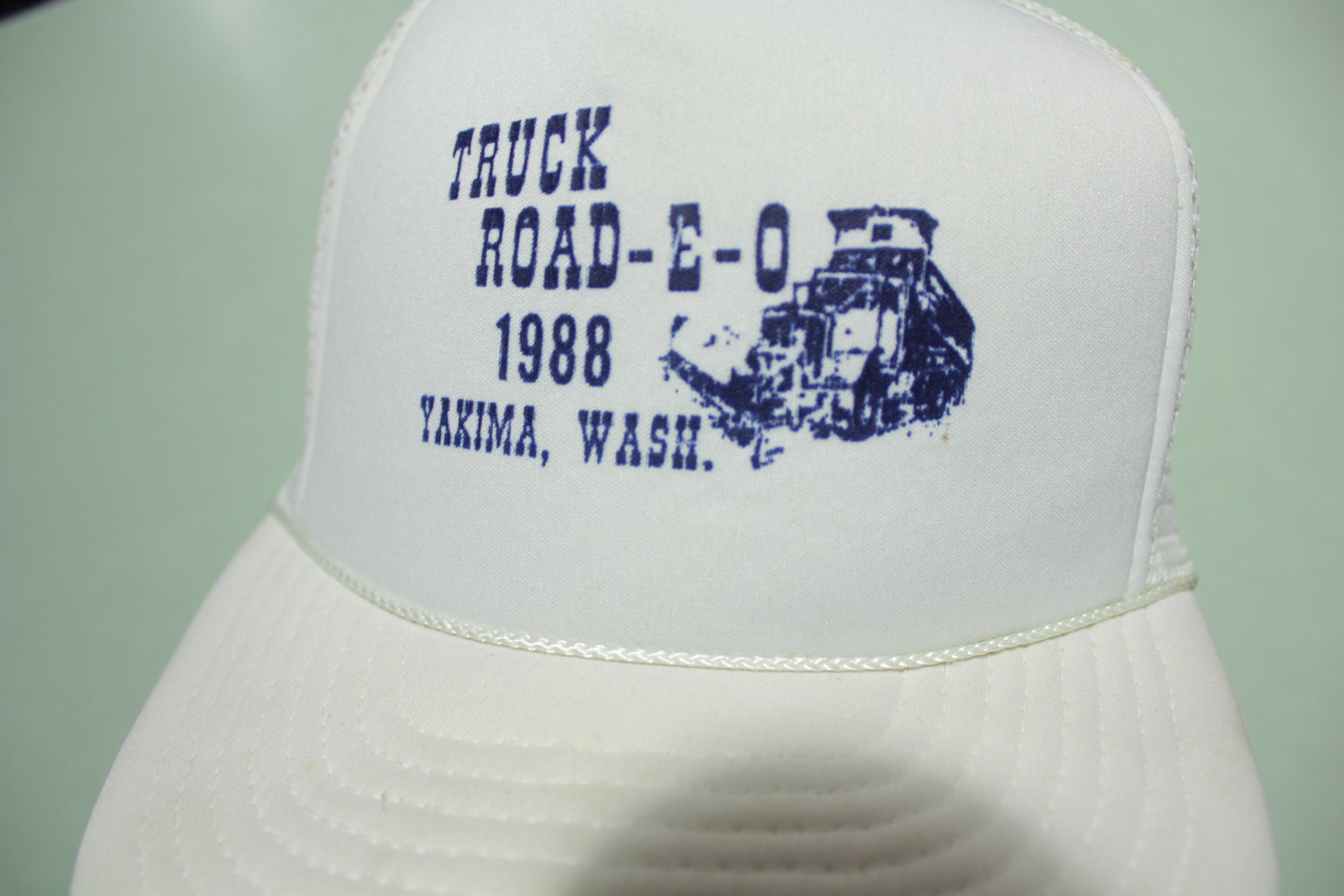 Truck Road-E-O 1988 Vintage 80's Yakima WA Trucker Snapback Adjustable Hat