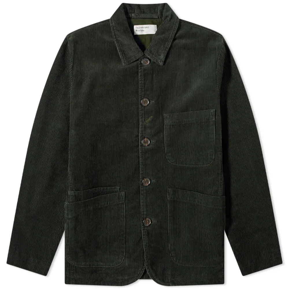 Universal Works Cord Bakers JacketForest Green