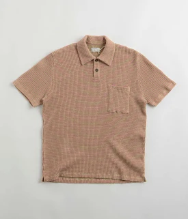 Universal Works Newlyn Short Sleeve Polo Shirt - Summer Oak