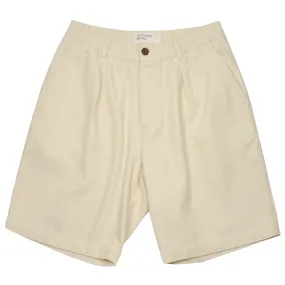 Universal Works - Pleated Track Shorts Recycled Cotton - Ecru