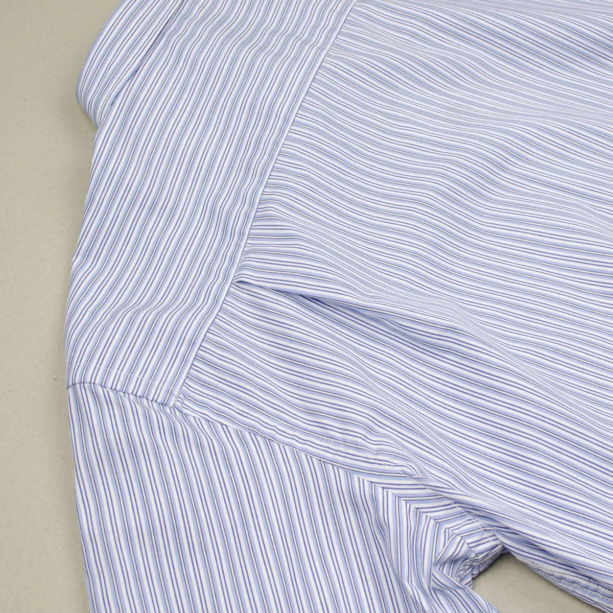 Universal Works - Square Pocket Shirt Busy Stripe Cotton - Blue/Navy Stripe