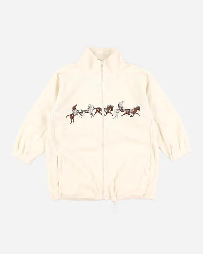 Vintage Horse Embroidered Fleece - XL