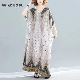 Vintage Retro Boho Design Ethnic Indian Dresses For Ladies Pakistani Female Women African Robe X4427127