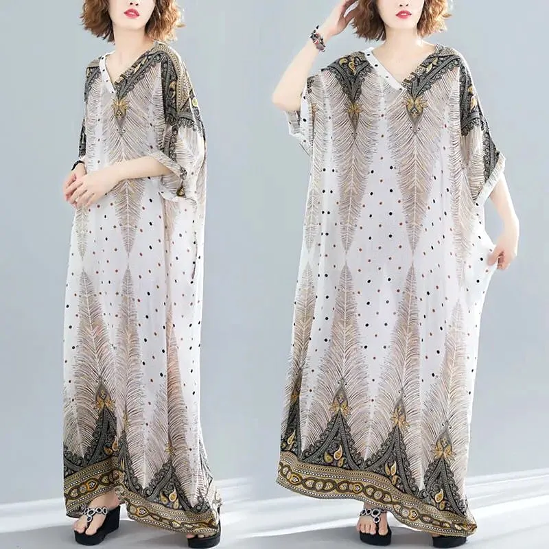 Vintage Retro Boho Design Ethnic Indian Dresses For Ladies Pakistani Female Women African Robe X4427127