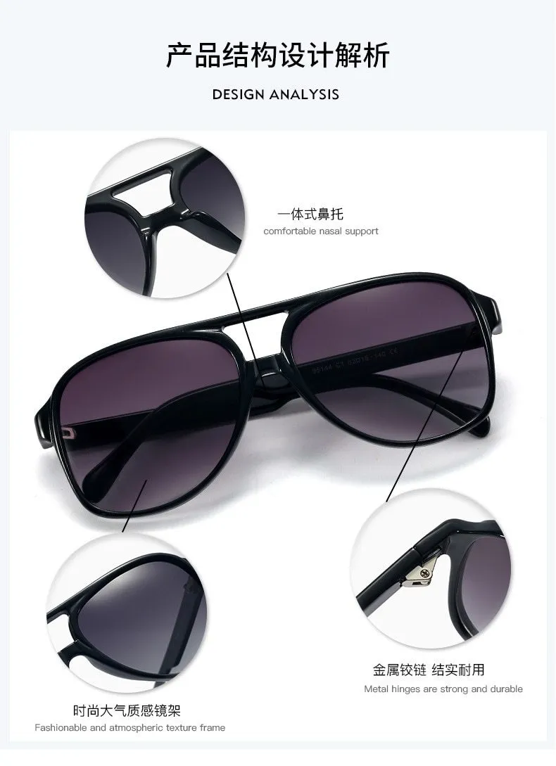 Vintage Style Square Sunglasses with UV400 Gradient Lens for Women