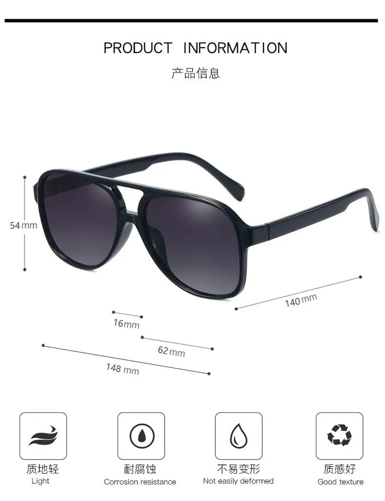 Vintage Style Square Sunglasses with UV400 Gradient Lens for Women