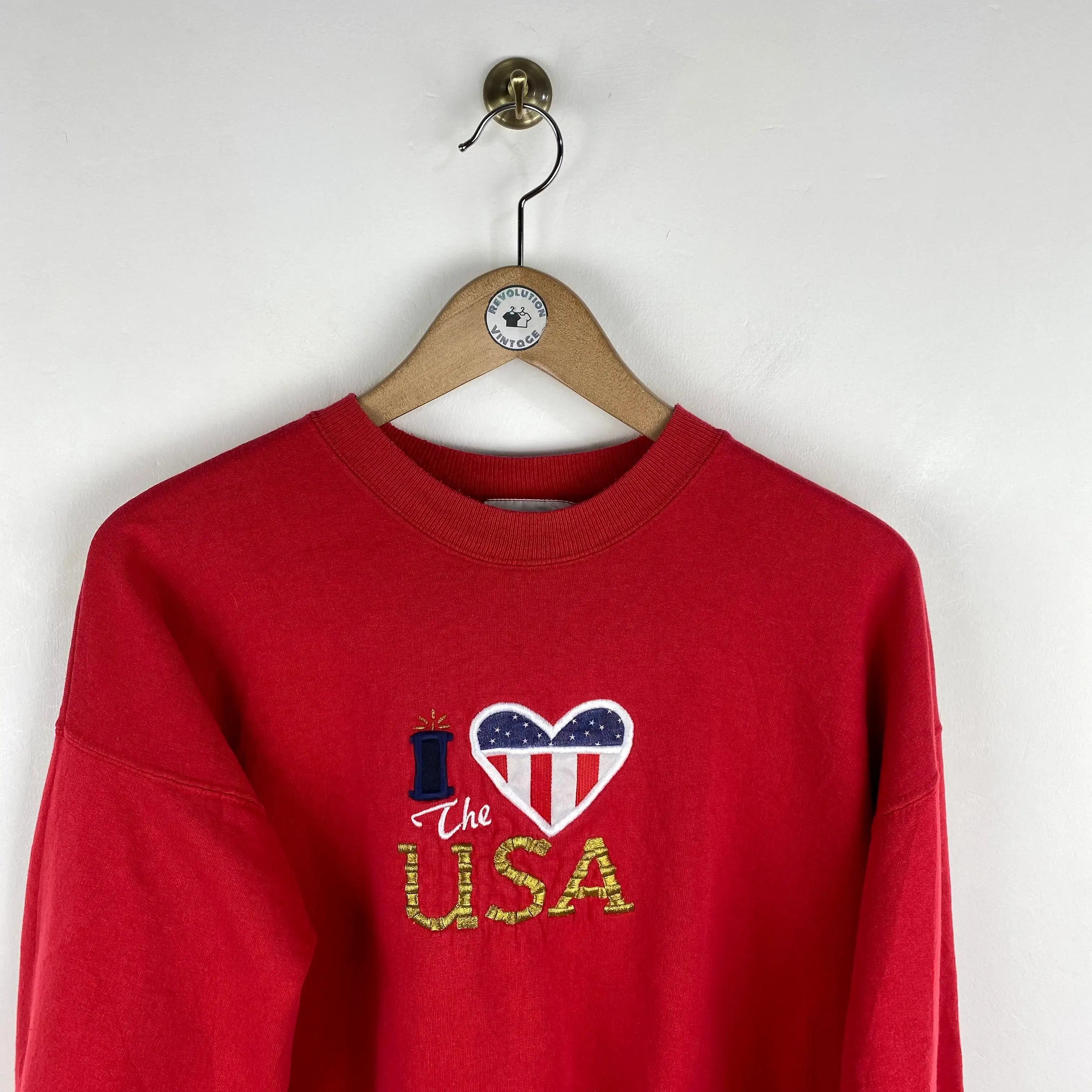 Vintage USA Embroidered Sweatshirt (Large Women’s)