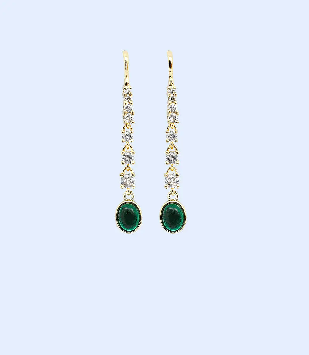 WA0909-GREEN-Women Earrings