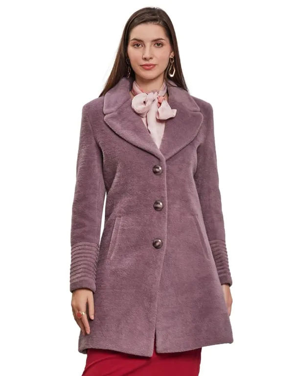 Women Coat Mauve Color