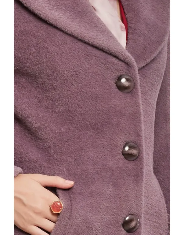 Women Coat Mauve Color