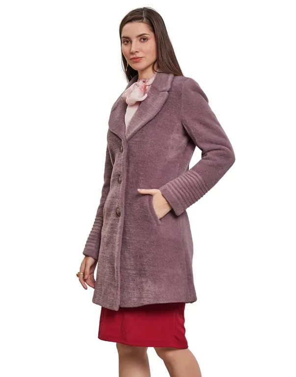 Women Coat Mauve Color