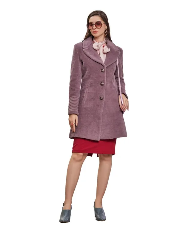 Women Coat Mauve Color